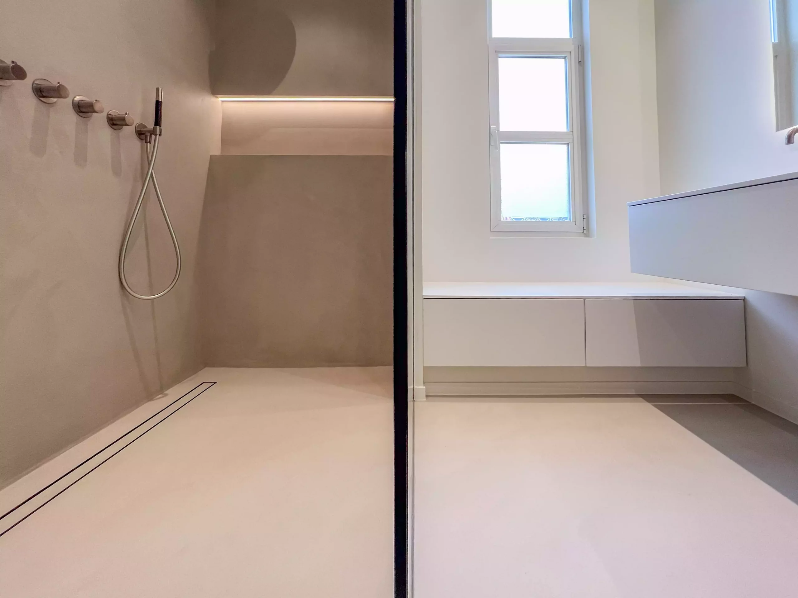 Een badkamer in pure eenvoud